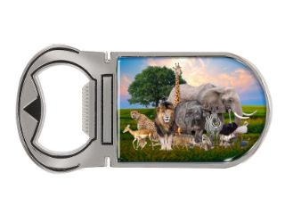 Obrázek z Otvírák magnet na láhve kov divoká zvěř 4x9cm  